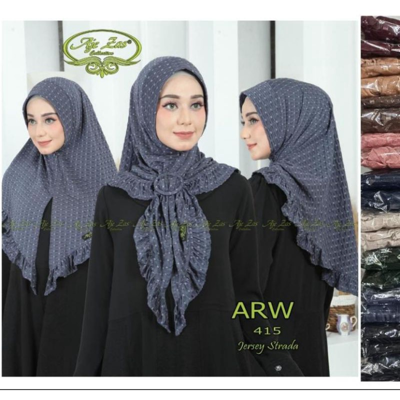 hijab gesper/ bergo gesper/ bergo Jersey arw original aje zas