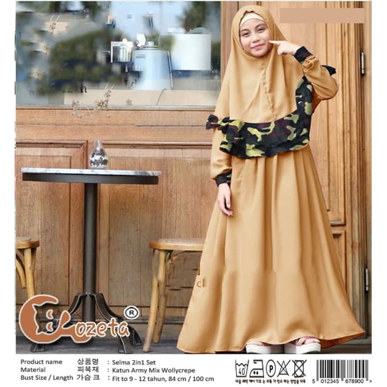 baju muslim anak perempuan merk elbi little bee boutique ori I baju anakkualitas bahan bagus I Jessy