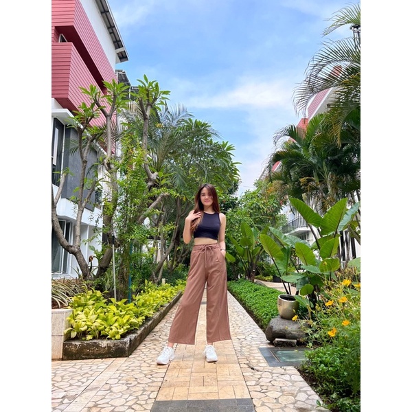 JOSHIN Joy Cullote Pants Knit - Celana Kulot Knit Pita - Celana Kulot Wanita ABG