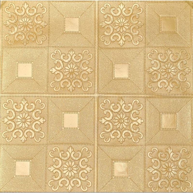 Brickfoam batik 3d 70x70cm Tebal 3mm-Batik Cream polos