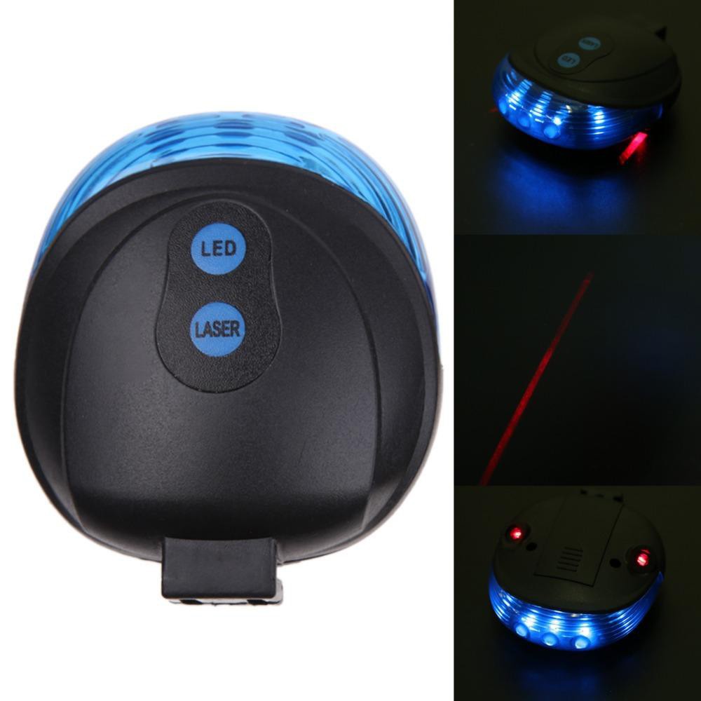 Sepeda Belakang Sepeda Lampu Sepeda Sepeda Bersepeda Lampu Tahan Air 5 LED 2 Laser 3 Mode Sepeda Tail Light Safety Warning Light