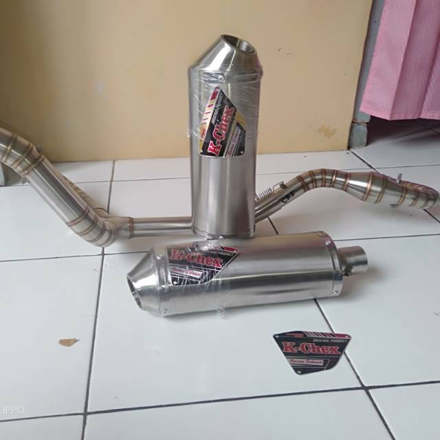Knalpot CRF KLX double silencer Megabom