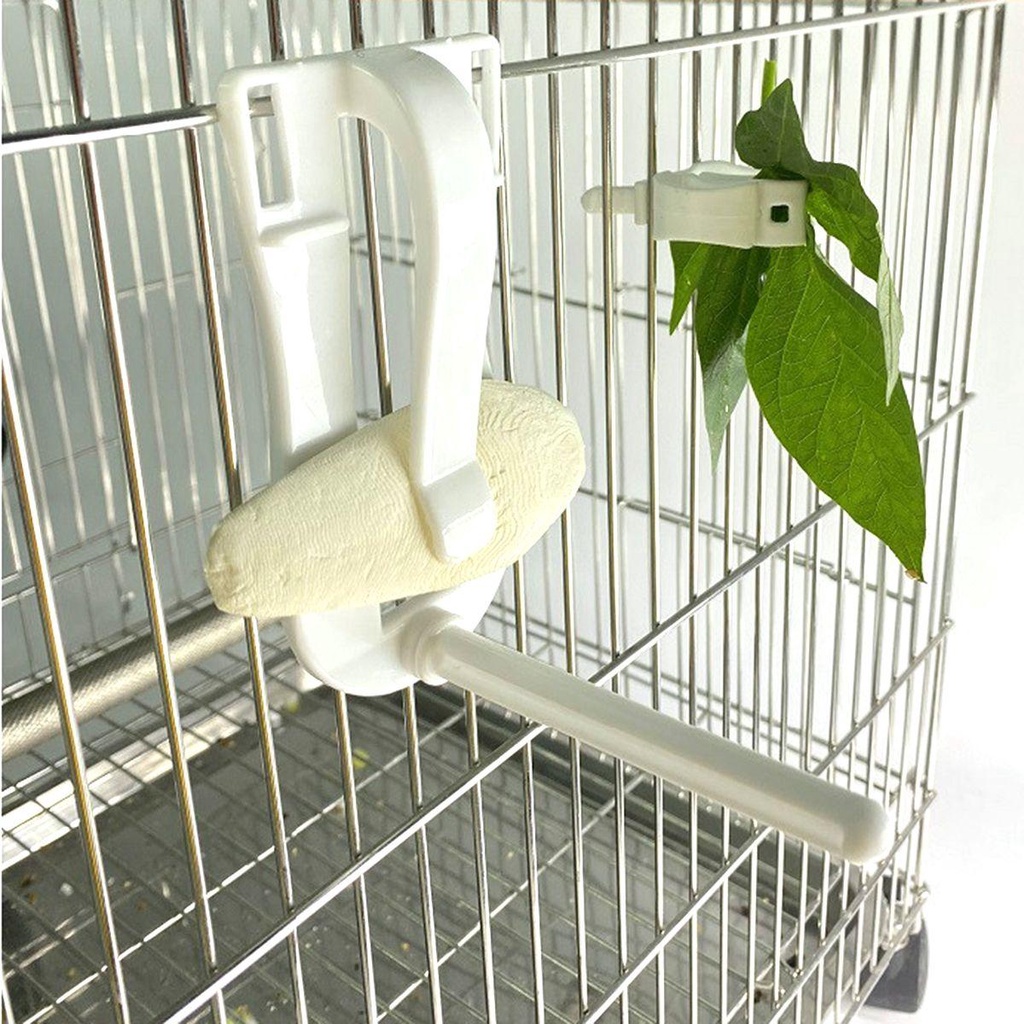 NICKOLAS1 Tempat Makanan Burung Cockatiel Conure Buah Plastik Pet Cage Aksesoris Nuri Feeder