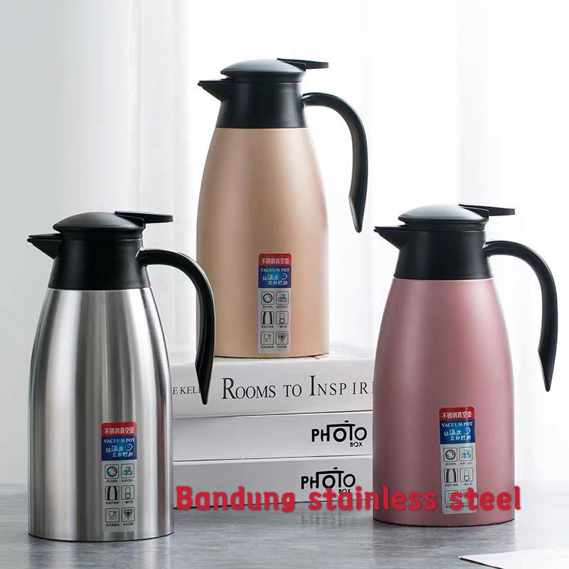 sus 304 termos air vacuum stainless steel panas dingin teh kopi 1.5 liter 2 liter warna