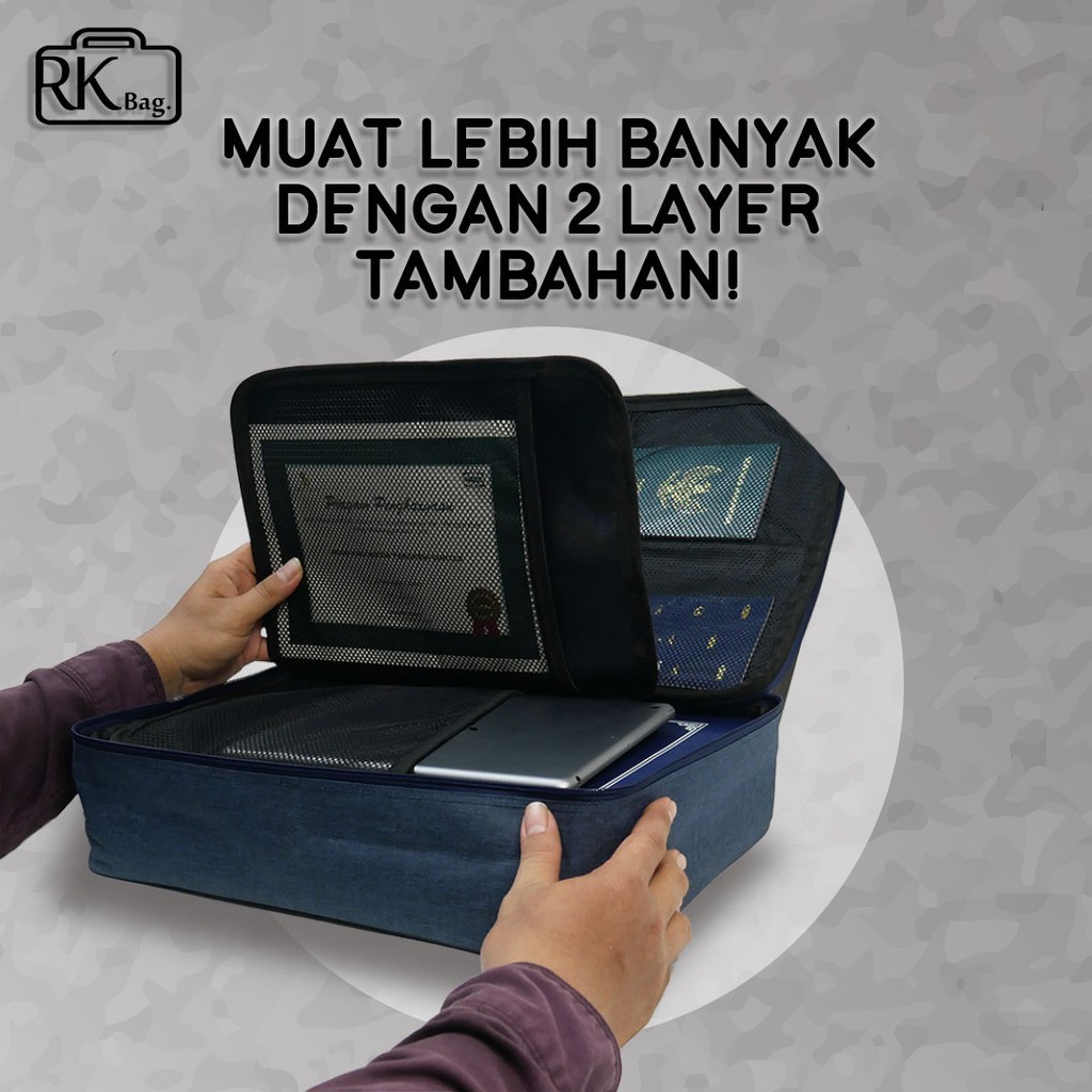 Documen Storage Bag / Tas Dokumen bergembok dapat dibawa traveling