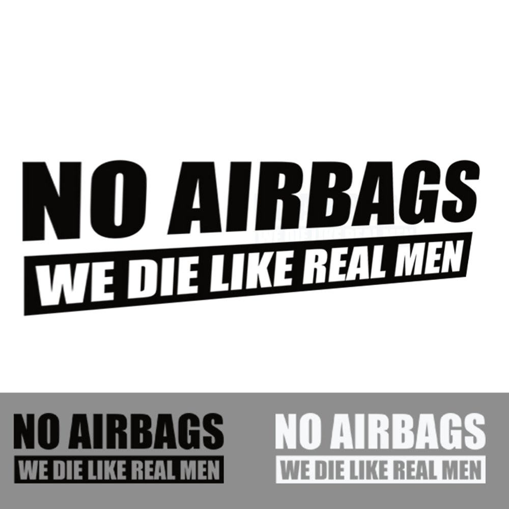 Dijual Stiker No Airbag Kaca Body Mobil Lucu Cutting Sticker Unik