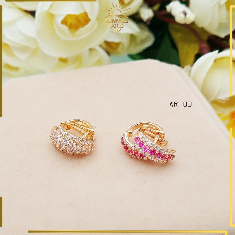 Terlaris⋆ ANTING EMAS ASLI LUCU DAN UNIK WANITA DEWASA KASUAL ANTING CEWEK SIMPEL ELEGAN KADAR 300 &