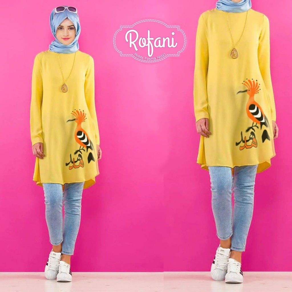 KAOS TUNIK MUSLIMAH MOTIF BARND ROFANI