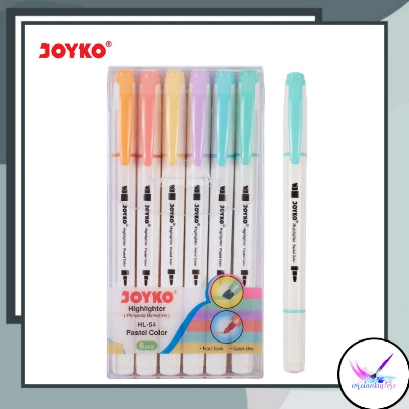 

HIGHLIGHTER Joyko HL-54 1 Set 6 Pcs 6 Warna Pastel Pastel Color