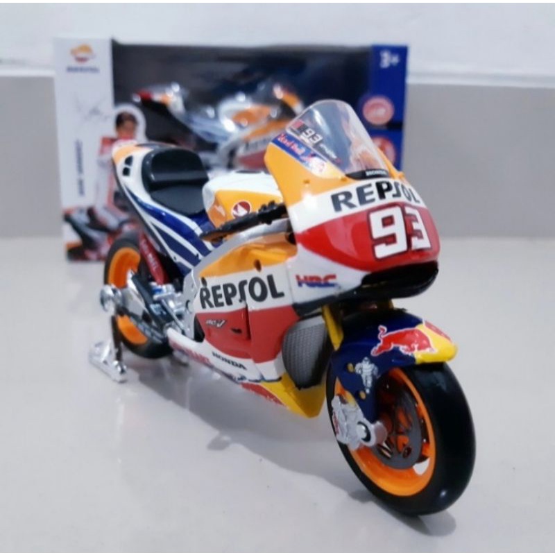 Diecast Moto GP Repsol Honda Marc Marquez Miniatur Motor Maisto MotoGP