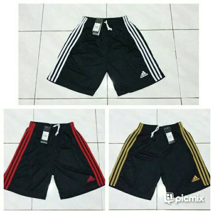 Hot Celana Adidas Polos Hitam Lis Emas/Merah/Putih |