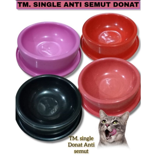 Tempat Makan Single Donat Anti Semut Kucing