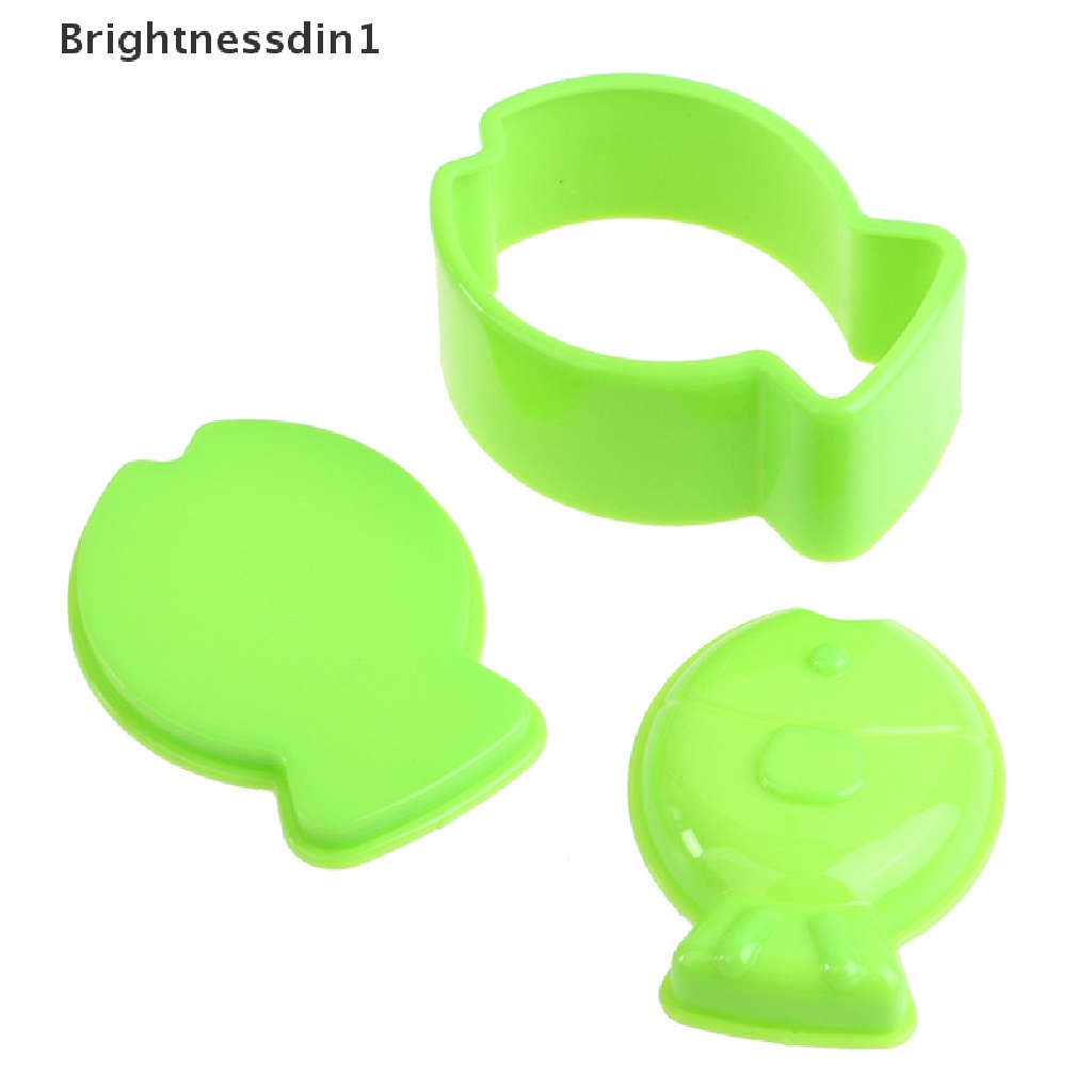 3 Pcs / set Alat Cetakan Pembuat Bola Nasi Sushi 3 Hewan Untuk Dekorasi Butik