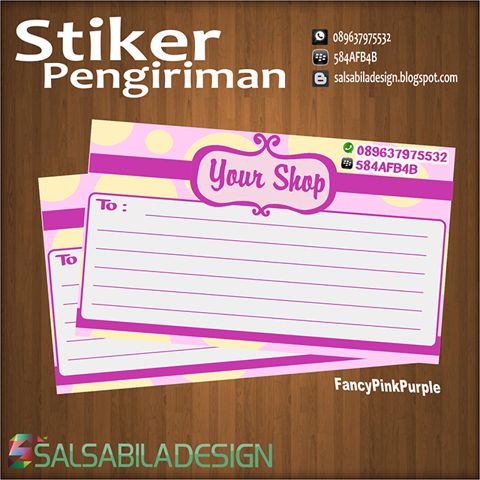 

Fancy Pink Purple Sticker / Stiker / Label Pengiriman