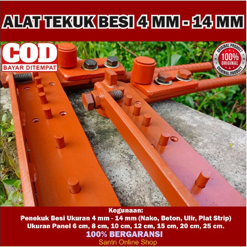ALAT TEKUK BESI Penekuk Besi Begel Cakar Ayam Spek 4 6 8 10 12 14 mm Besi Beton Nako Ulir Original