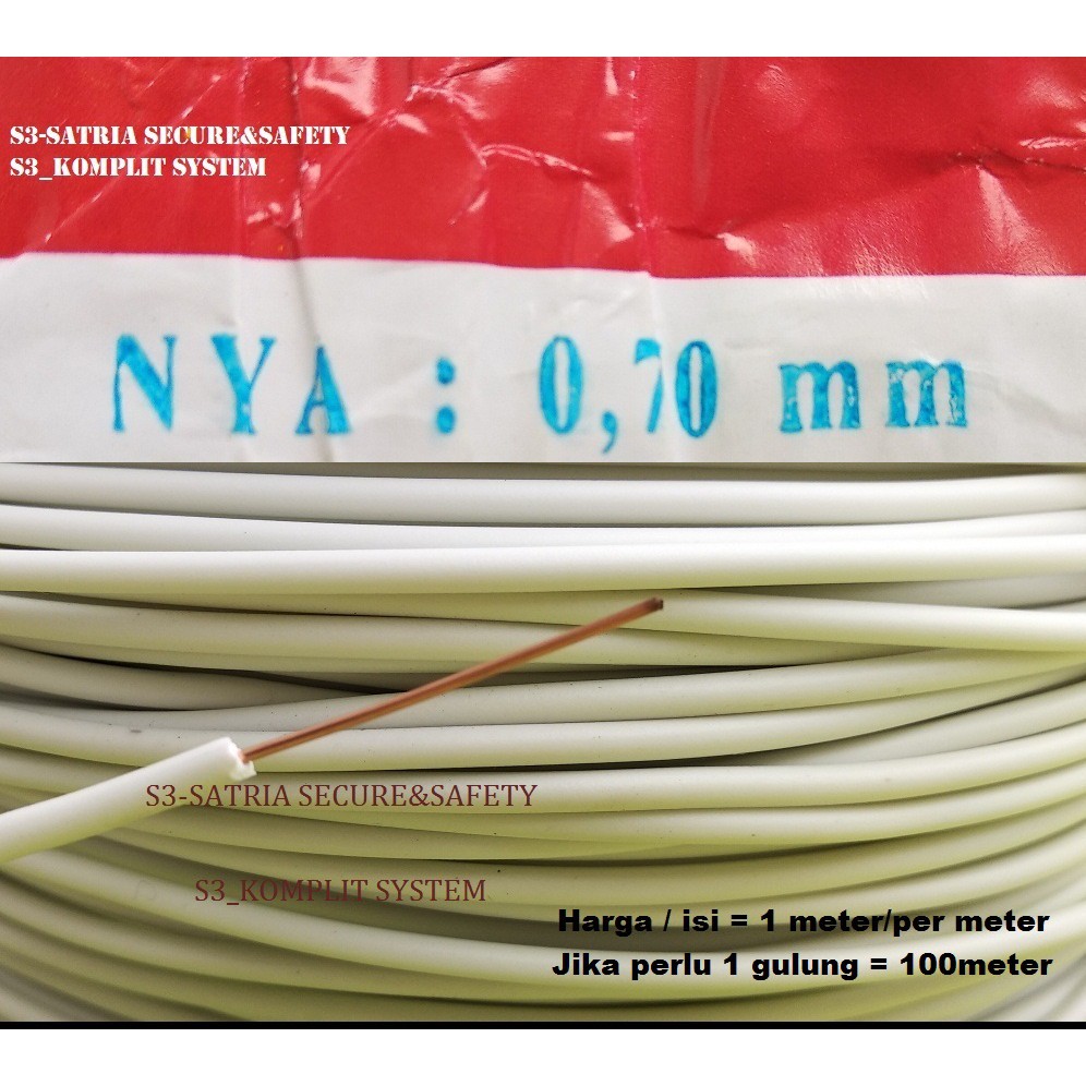 Kabel Listrik NYA 0.7 tunggal rakit Lampu TL balast 0.7mm kecil 0,7 mm 0,7mm kecil dari 0.75 0.9