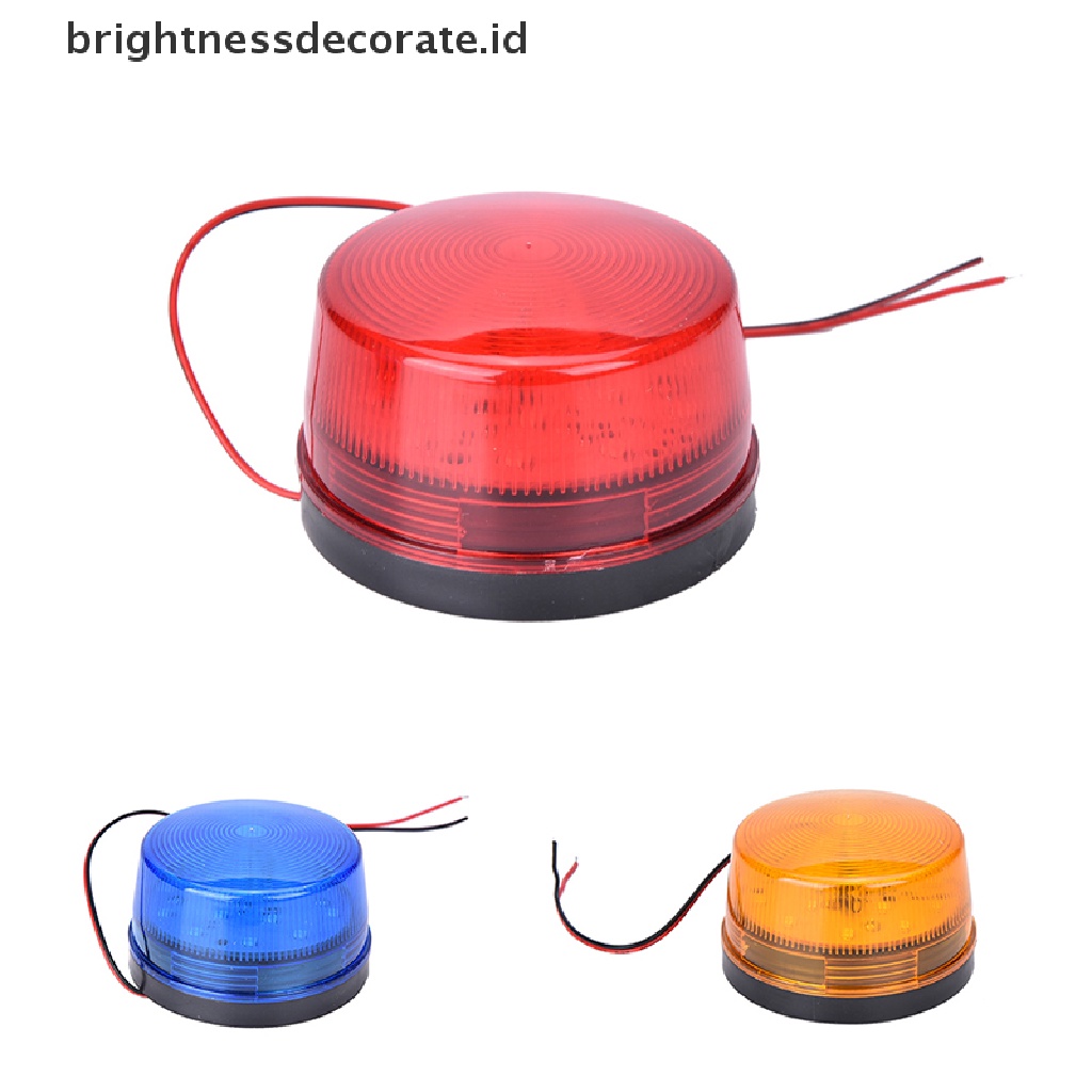 Lampu Alarm Strobo Led 12v Warna Oranye Merah Biru Untuk Keamanan