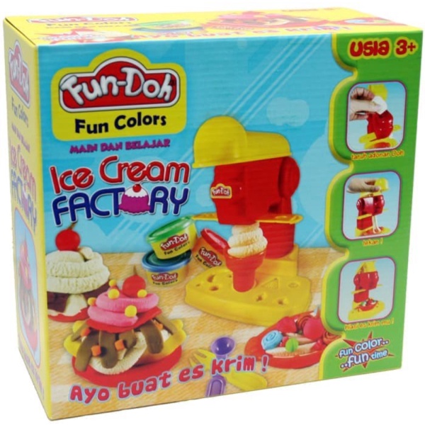 

Playdough Fun Doh Ice Cream Factory Play Dough Lilin Mainan Malam Berkualitas
