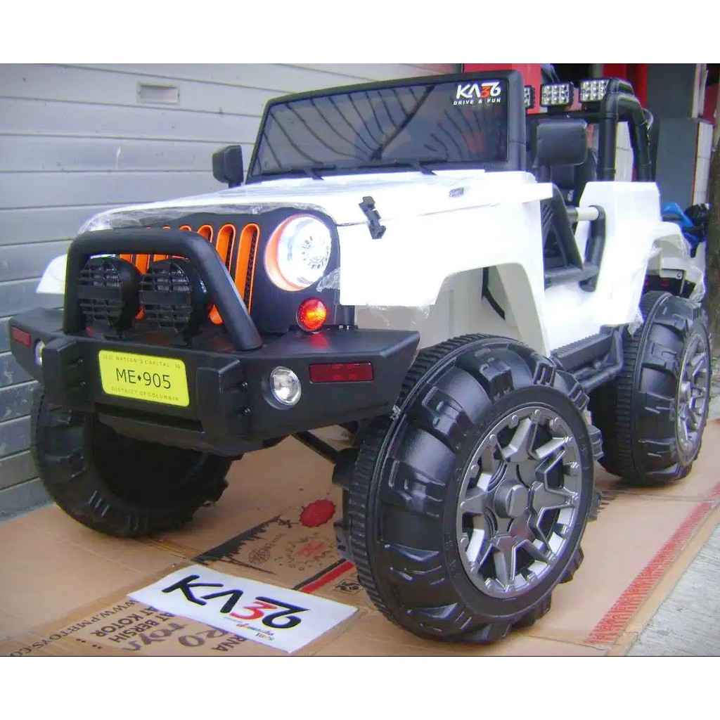 Mainan Mobil Aki Anak model Jeep Rubicon - Junior ME 0905 (Ada Remote Control)