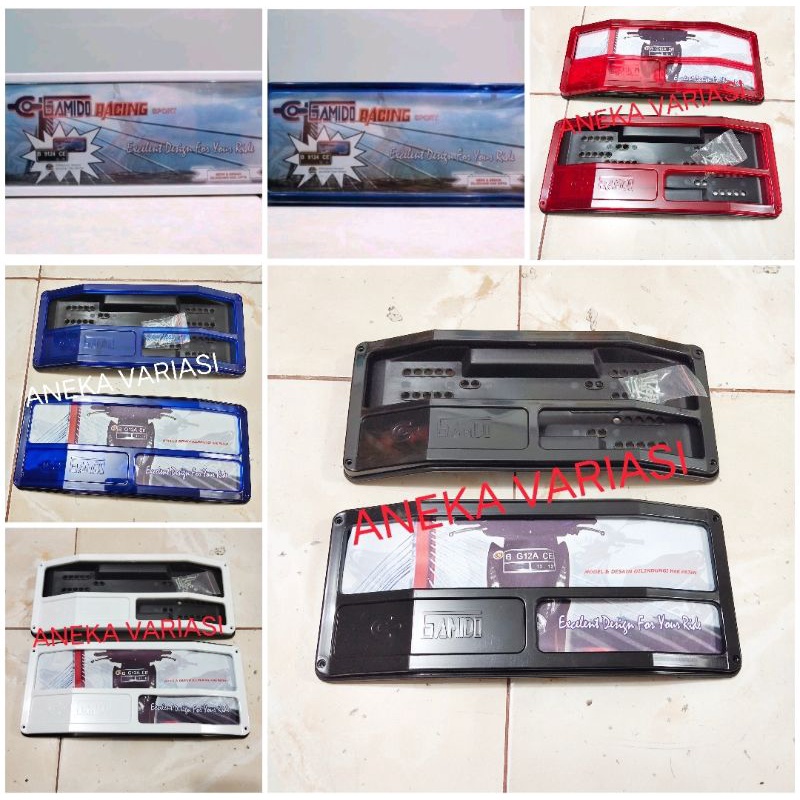 Cover Plat Nomor Motor Gamino Model Kotak - cembung Bingkai Plat Nomor Motor universal