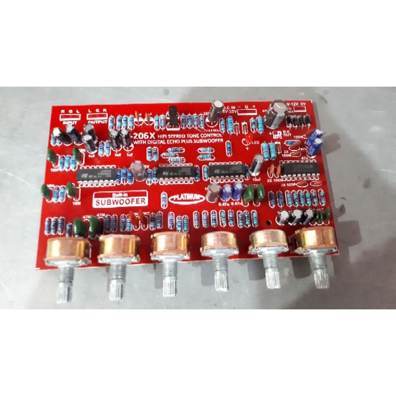 DMS-206 TANPA PANEL KIT TONE CONTROL STEREO SUBWOOFER PARAMETRIC DMS-206X TANPA PANEL