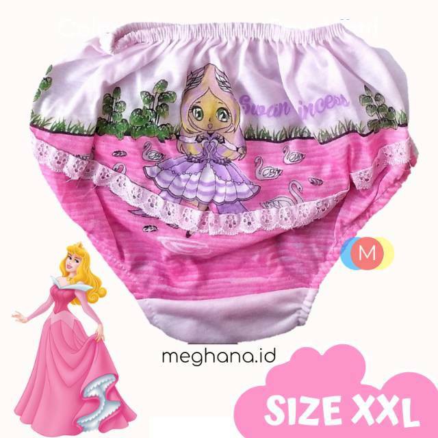 Celana dalam anak 3-4 Tahun Size XL bonbon renda princess/cd anak perempuan/celana dalam anak murah