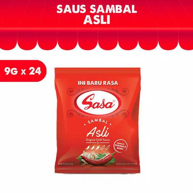 Sasa Sambal Asli Sachet 9x24 Sasa sambal sachet 9x24 eksta pedas / asli