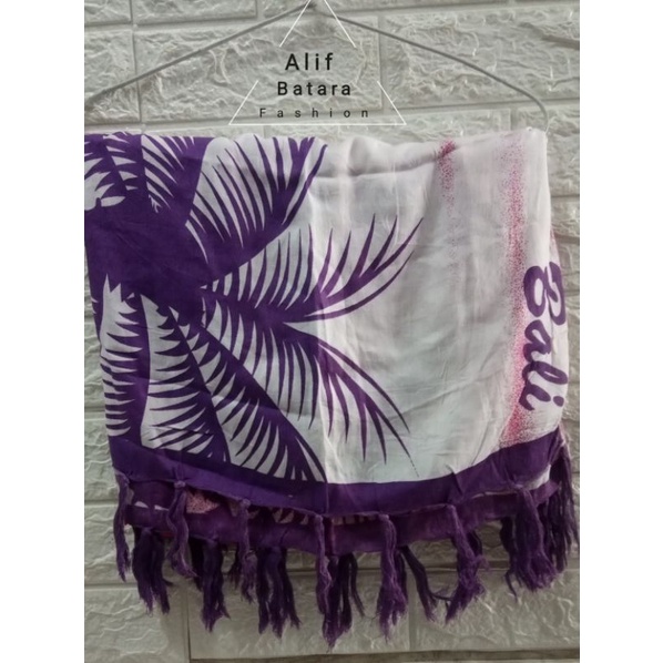 KAIN BALI MOTIF POHON/PANTAI/WARNA UNGU 1 ITM