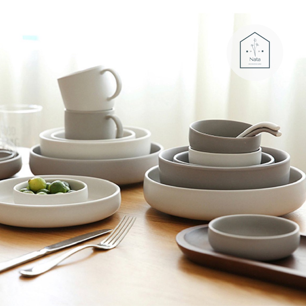 [RENA] SET PIRING MAKAN NORDIC / DINING PLATE DINNER / PIRING MUG BOWL MANGKOK NASI MANGKOK SUP SET