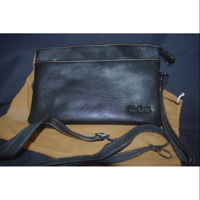 Handbag Clutch Kulit Asli Kickers Besar Unisex