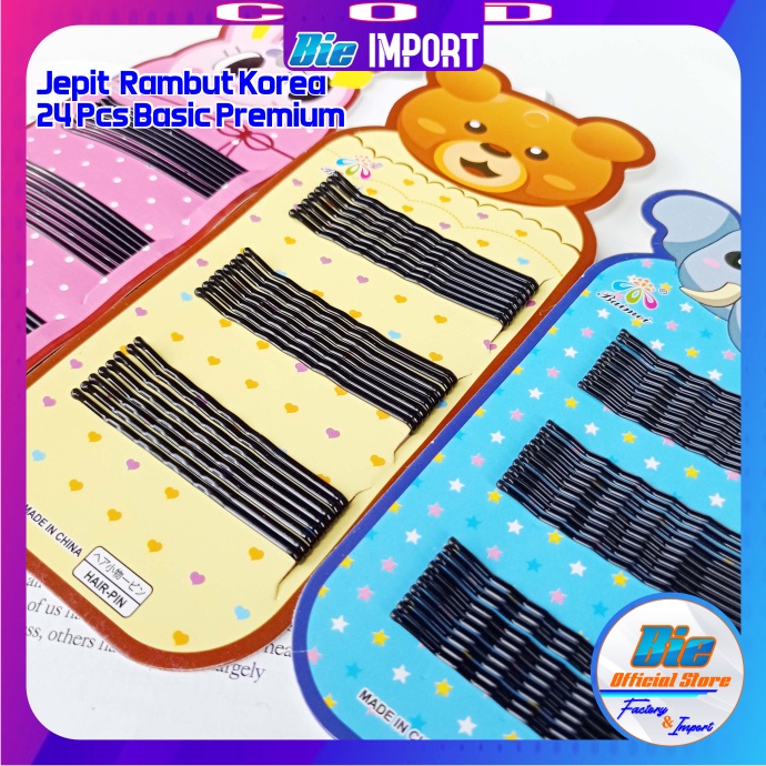 24 Pcs Jepit Lidi Gliter Premium Impor Best Seller