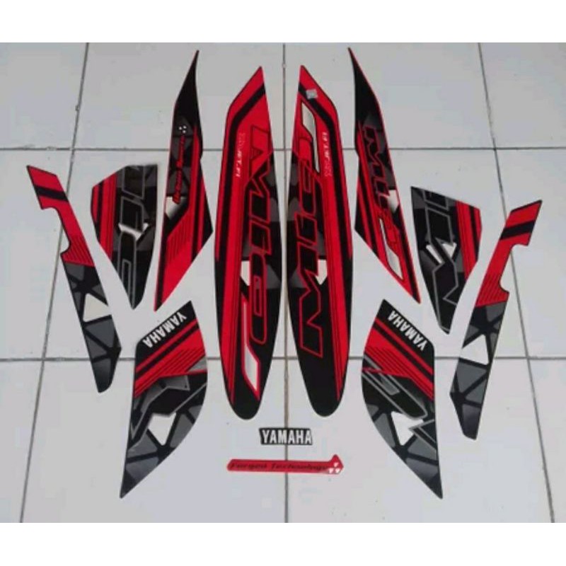 striping mio j 2014 merah hitam