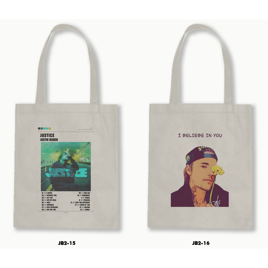 TOTE BAG BLACU - JUSTIN BIEBER 03