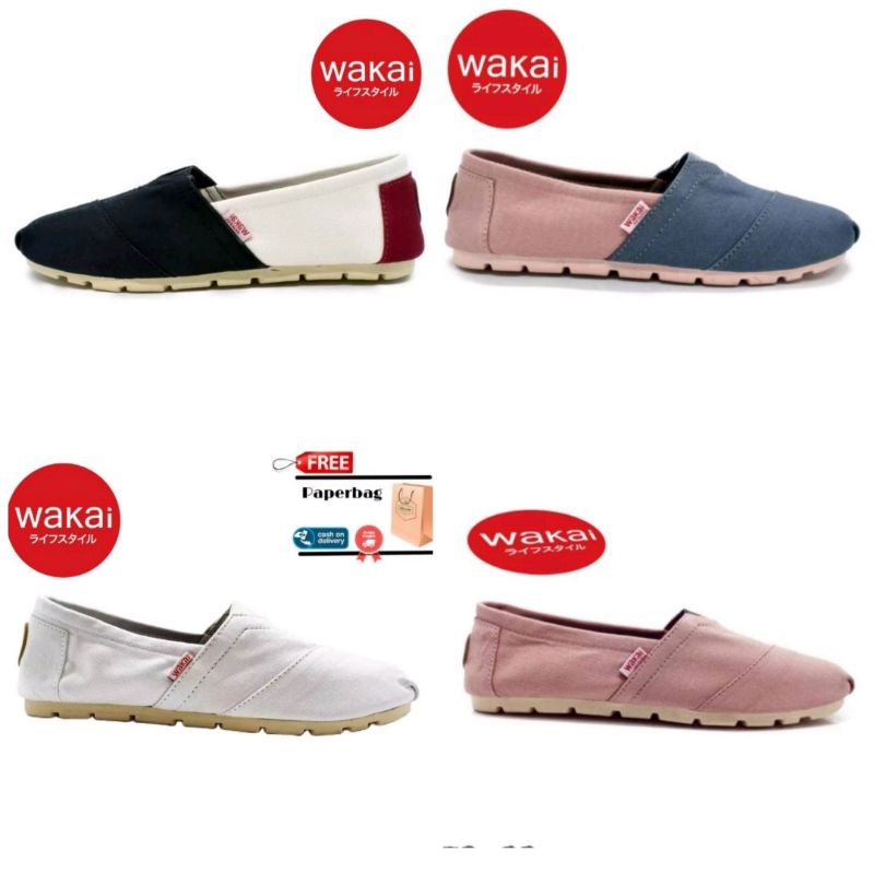 Sepatu pria wanita slip on wakai