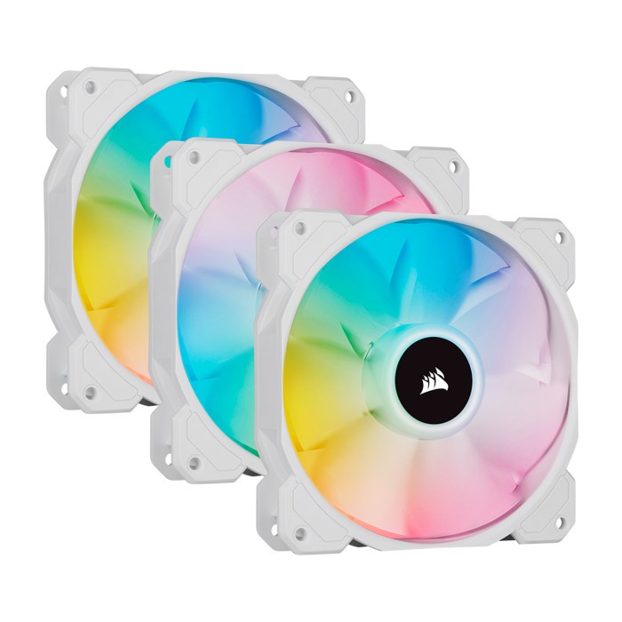 CORSAIR iCUE SP120 RGB ELITE PWM Fan - Triple Pack with Lighting Node - Putih