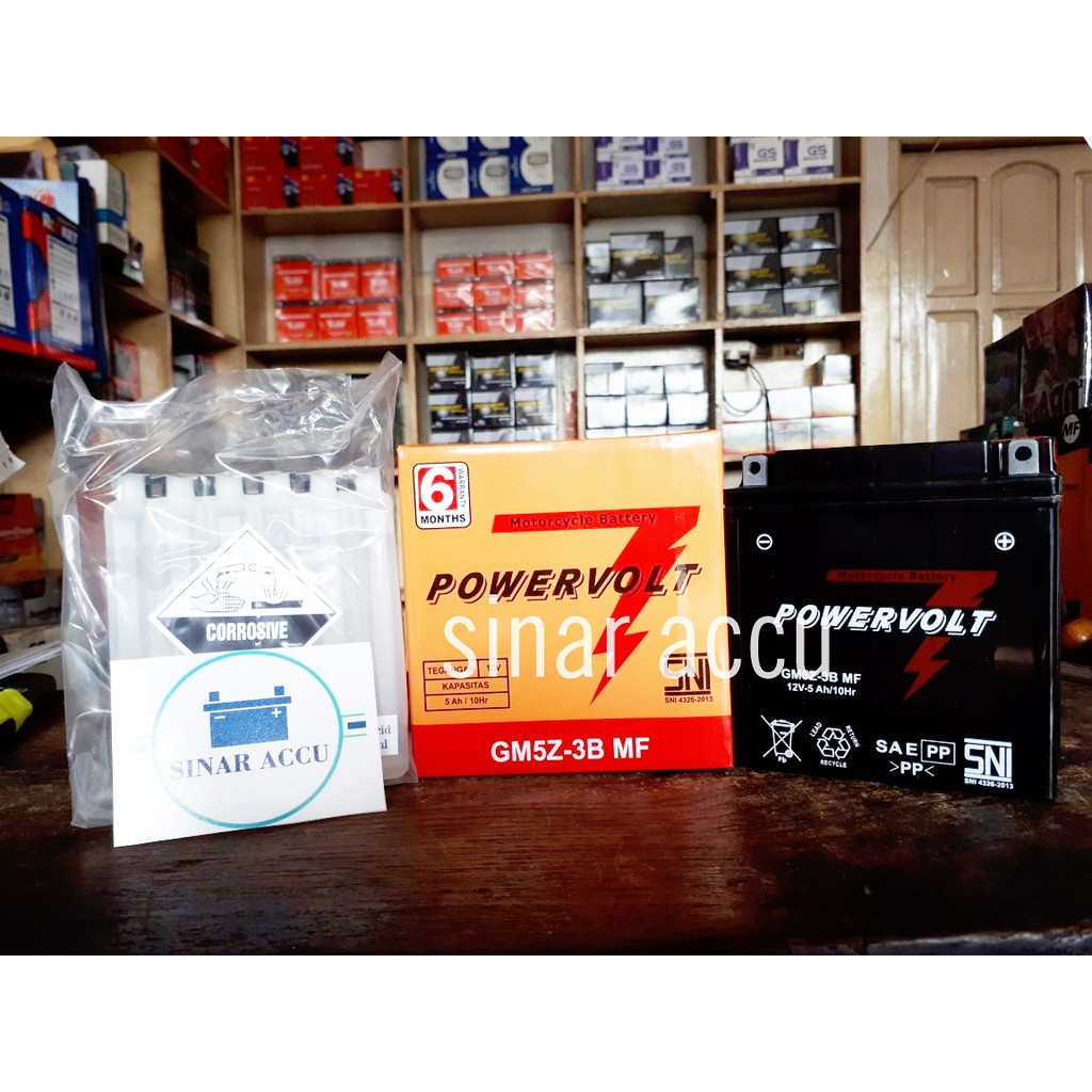  Aki  Motor  Yamaha Mio  Sporty  GM5Z POWERVOLT Accu Kering 