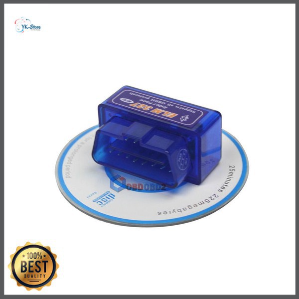 Grab Medan Super MINI ELM327 Bluetooth OBD2 V2.1 Automotive Test Tool Biru