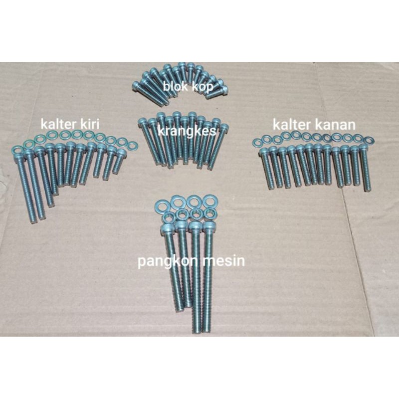 Baut L stenlis full mesin Tiger Mp Gl Cb