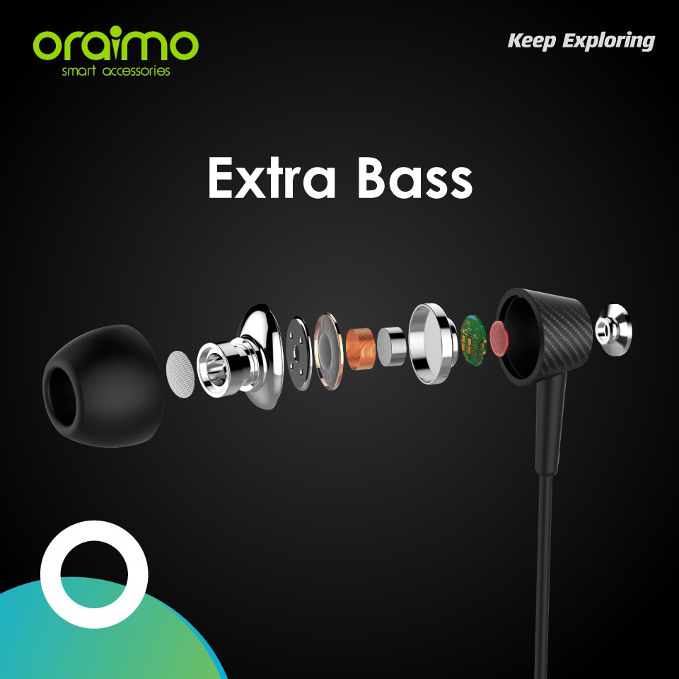 VROFFSTORE  Oraimo Earphone / Hands free dengan Mic Universal 3.5mm IOS/Android OEP-E23 OEP 23