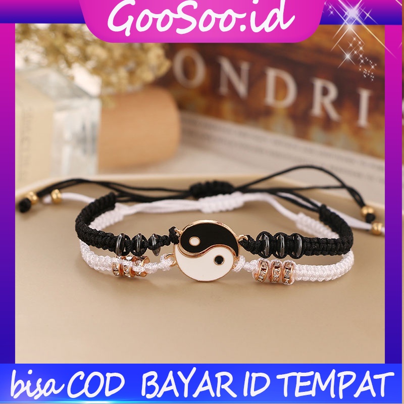 【Ready stock】2 Buah/1 Set Gelang magnet couple murah banget Tai Chi Magnetik Hadiah Kekasih Perhiasa