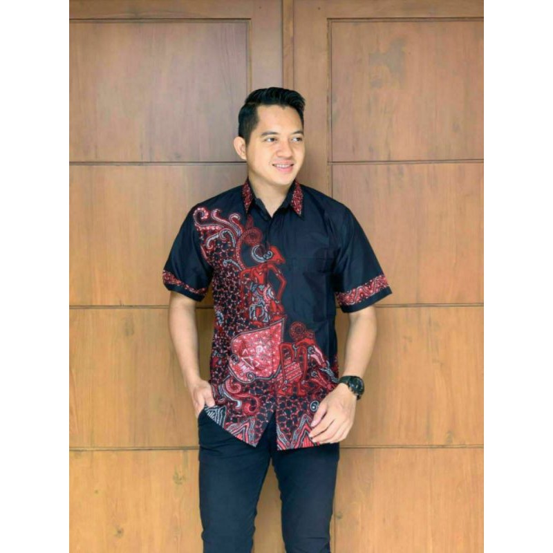 BATIK NAKULA Premium Kemeja Batik Regular motif wayang m l xl xxl