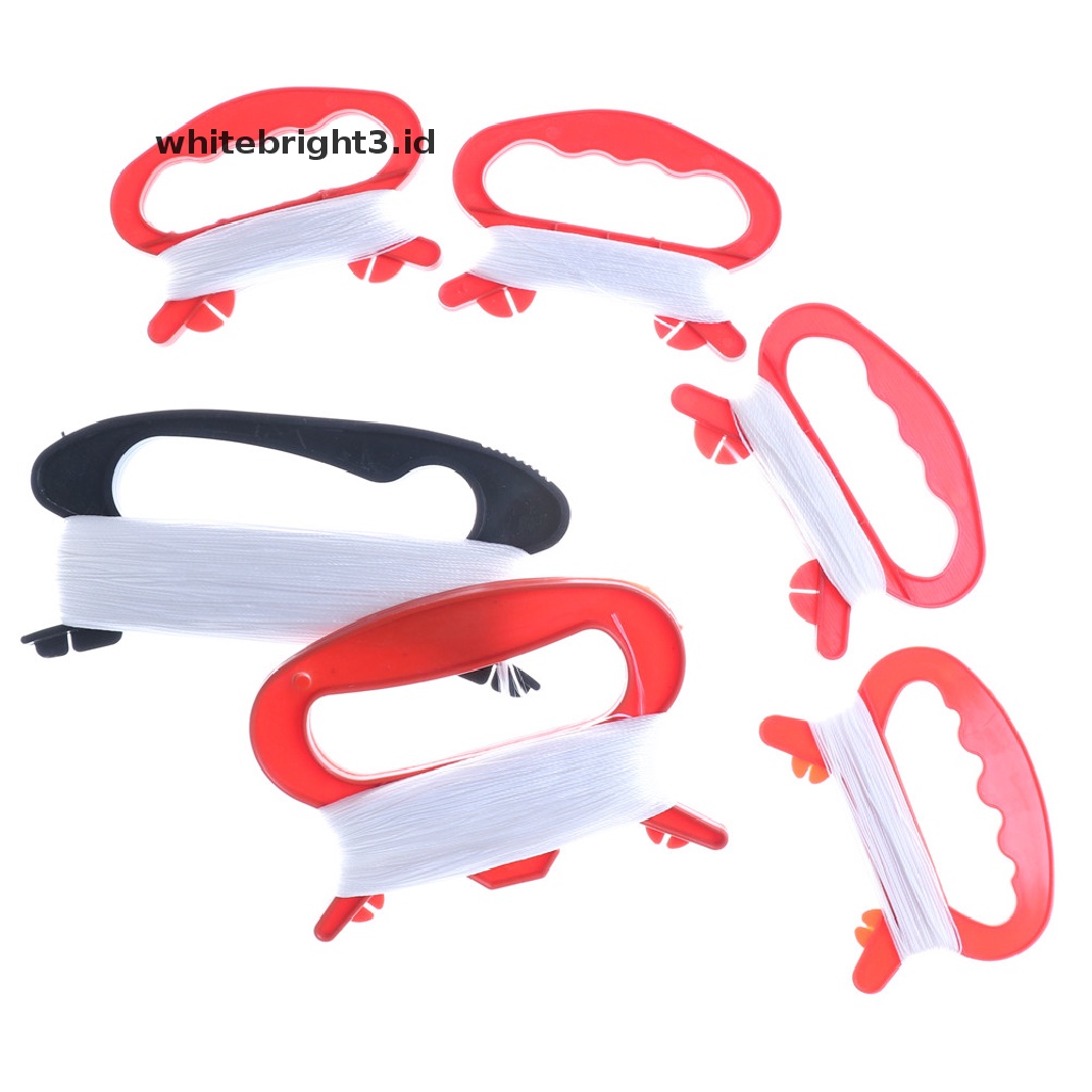 (whitebright3.id) Tali Layang-Layang Dengan Gagang Bentuk D Untuk Outdoor Papan Penggulung Benang Layang-Layang Bentuk D Warna Putih Untuk Olahraga Outdoor Tas Ransel Untuk Outdoor