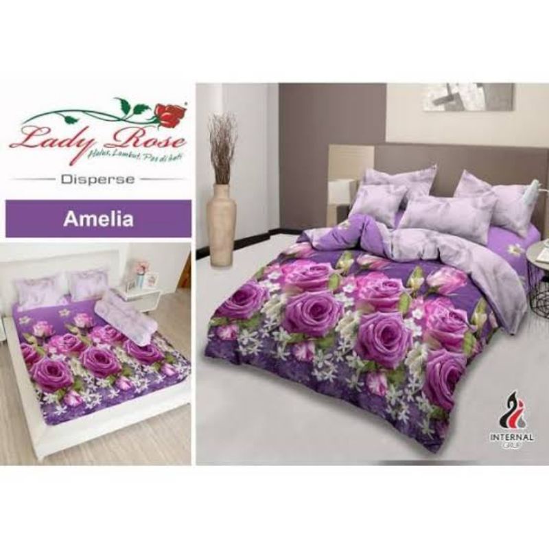 Cherry123 - Bedcover ukuran 160x200 cm merk Lady Rose quren size 160 no 2 original