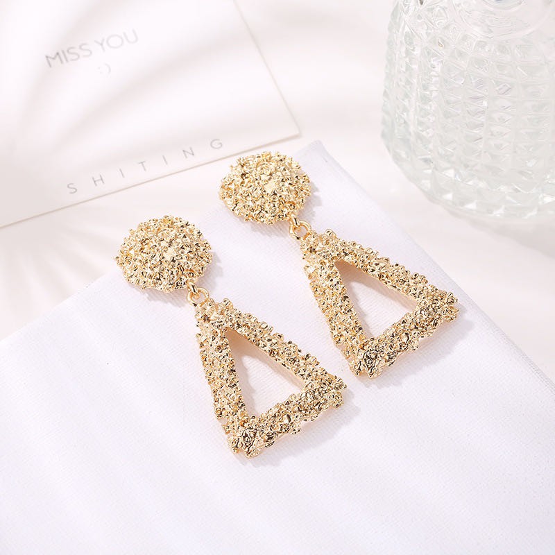 Anting Ala Korea Segitiga / Anting Paduan Segitiga Anting / Aksesoris Fashion Wanita Import