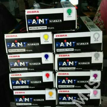 

Sale!!! Spidol Paint Marker Zebra - Medium Point Isi 10 Pcs Diskon