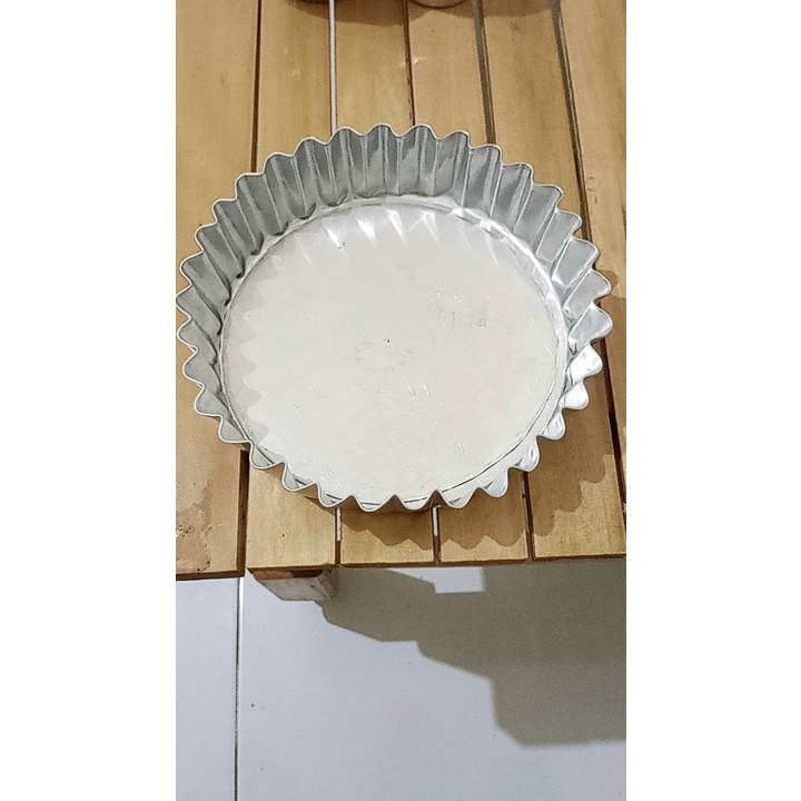 Loyang/Cetakan Kue Pie/Pai Bongkar Pasang | Bahan Aluminium - Ukuran 16/18/20/22/24cm