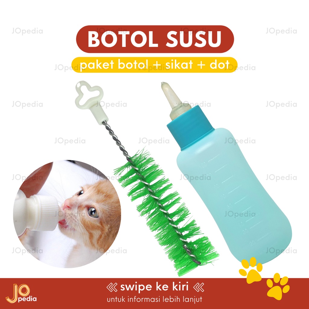 BOTOL SUSU Kucing Anjing Kelinci Set Botol Dot Sikat Pet Bottle 100ml