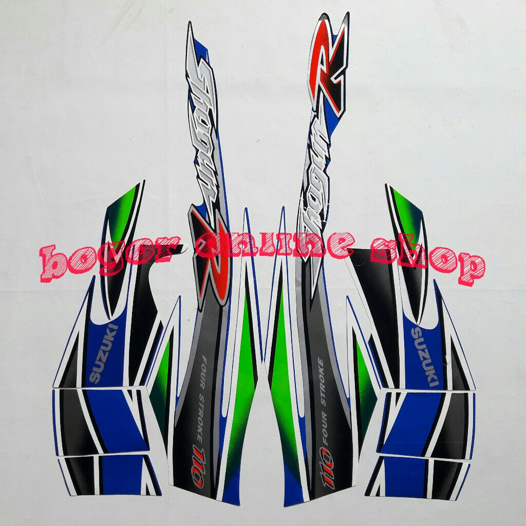 stiker body motor shogun 110r 2003 full biru