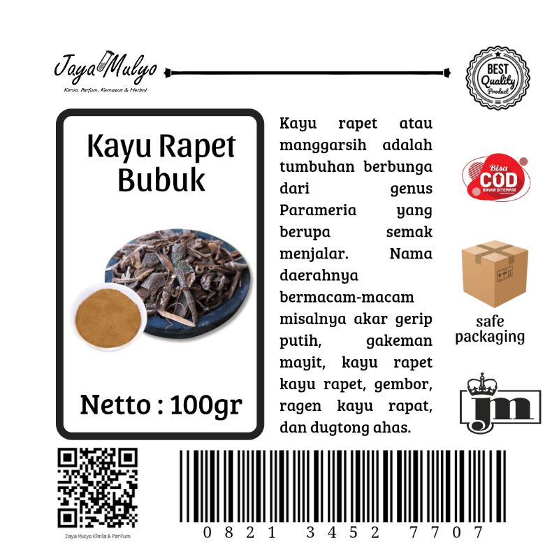 

Kayu Rapet Bubuk (100gr)