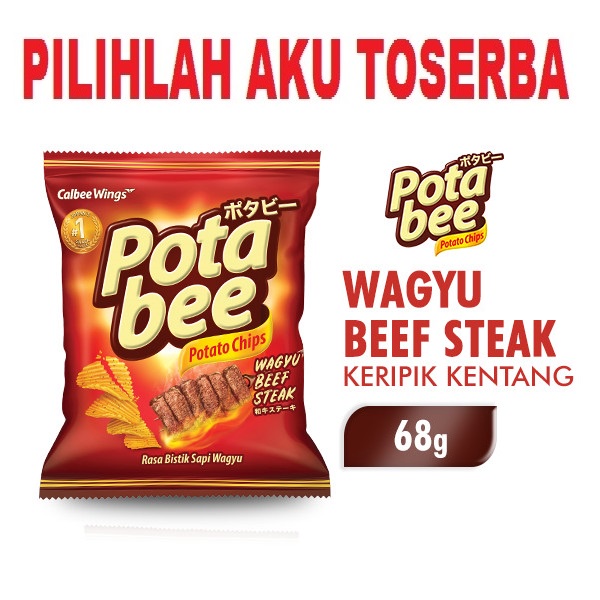 Potabee Keripik Kentang WAGYU BEEF STEAK 68 gr - ( HARGA 1 DUS ISI 30 PCS )